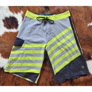 Ocean Pacific 4 Way Stretch OPFLEX Size 28 Surf Swim Shorts Polyester Spandex